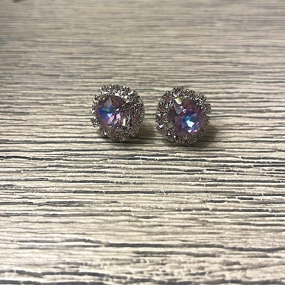 Sterling Silver Swarovski Halo Jewelry Set - Picture 9 of 15